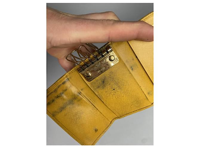 Borsa in pelle gialla Prada Giallo - vista 5