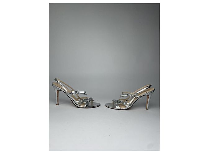 Kate Spade silberne Lederabsätze - Ansicht 2