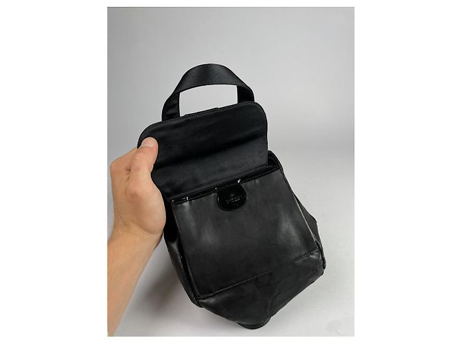 Bamboo Gucci Vintage Handtasche aus schwarzem Polyester mit Bambus - Ansicht 2