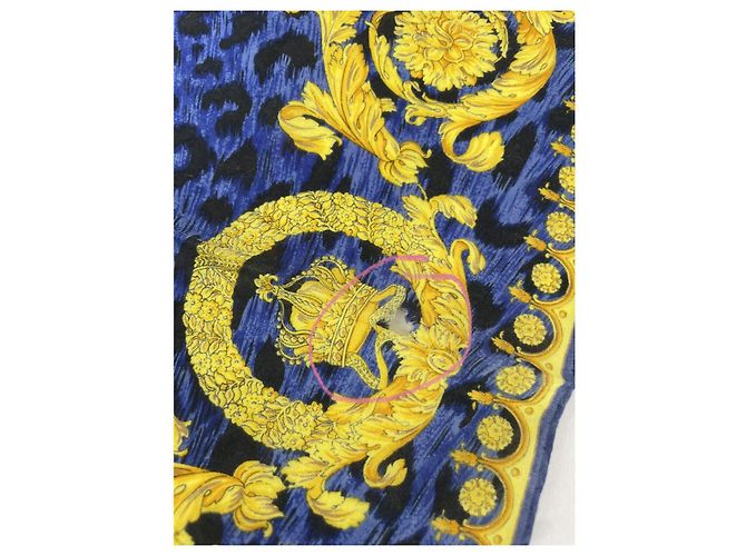 Gianni Versace Navy Silk Scarf - view 2