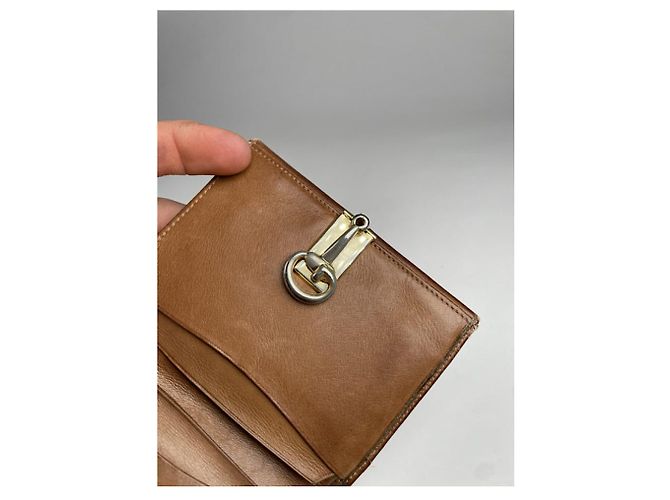 Borsa in pelle marrone Gucci Horsebit 1955 - vista 4