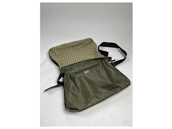 Borsa a mano in cotone marrone Dior Bowling - vista 2