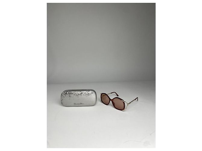 Dior rote Metallsonnenbrille - Ansicht 4