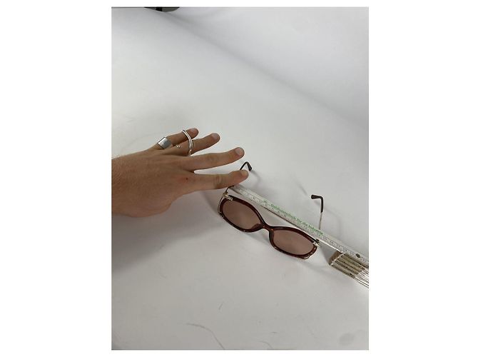 Dior rote Metallsonnenbrille - Ansicht 5
