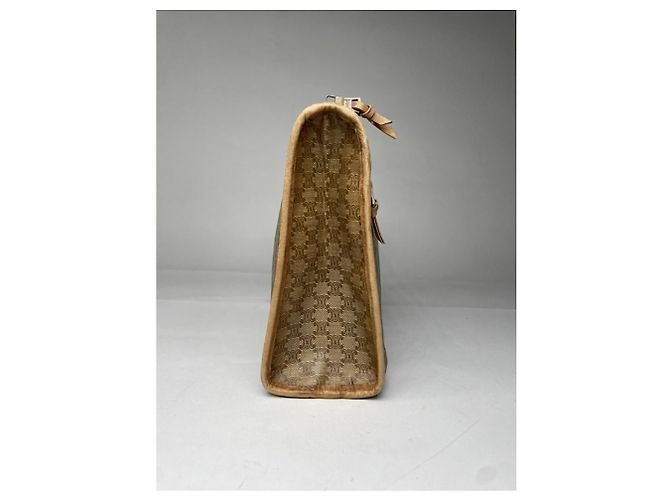 Céline Clutch in pelle marrone vintage Celine Triomphe - vista 4