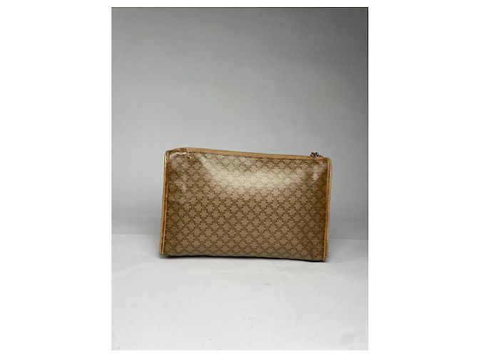 Céline Clutch in pelle marrone vintage Celine Triomphe - vista 5