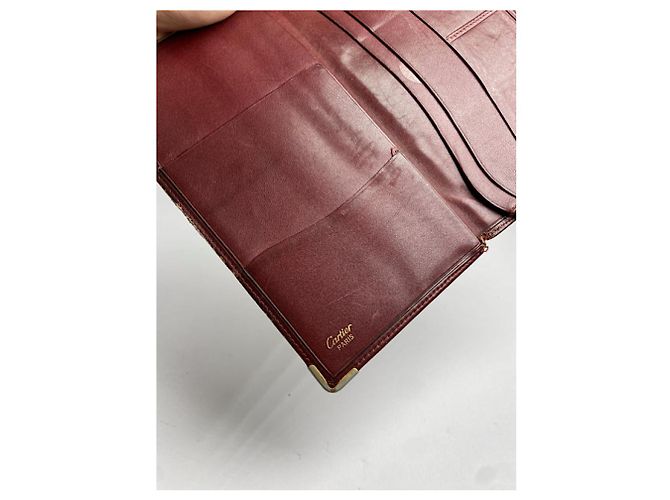 Borsa in pelle bordeaux Cartier Bordò - vista 5