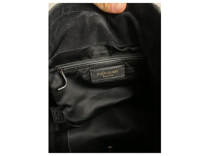 Borsa in pelle argentata Yves Saint Laurent Argento - vista 4