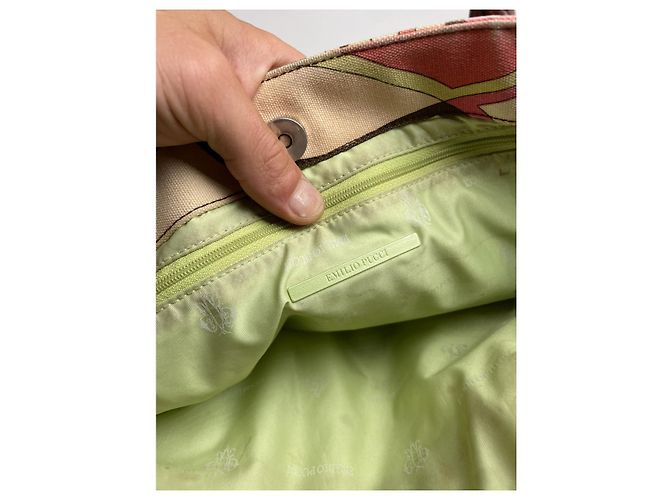 Sac à main en coton multicolore Emilio Pucci - vue 3