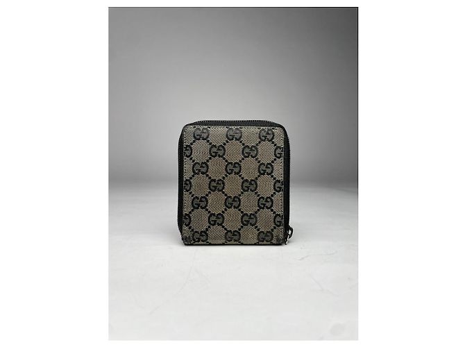 Gucci Horsebit 1955 Beiger Baumwollgeldbeutel - Ansicht 2