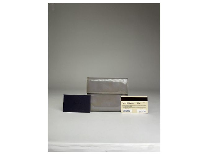 Prada Grey Patent Leather Wallet - view 5