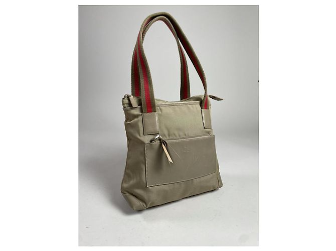 Gucci Sylvie 1969 Beiger Polyester-Handtasche - Ansicht 3