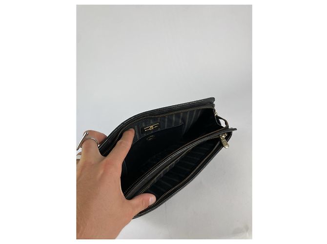 Clutch in pelle nera Balenciaga City Nero - vista 2
