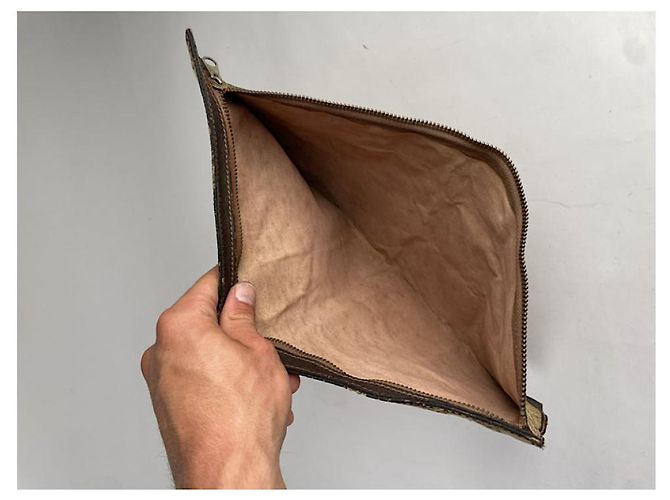 Clutch in cotone beige Gucci Dionysus - vista 5