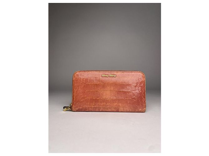 Cartera de cuero marrón Miu Miu Castaño - vista 2