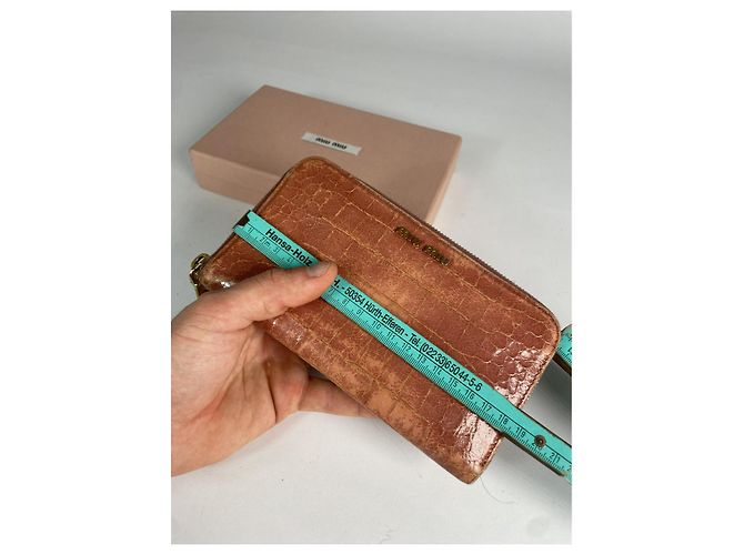 Cartera de cuero marrón Miu Miu Castaño - vista 5