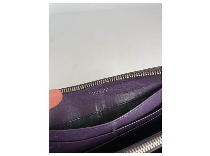 Cartera de cuero púrpura Miu Miu - vista 4