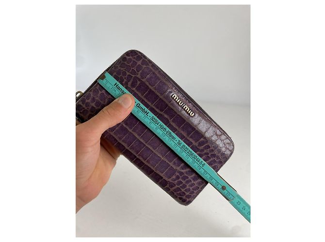 Cartera de cuero púrpura Miu Miu - vista 5