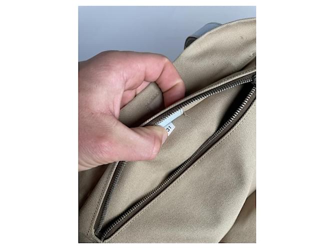 Borsa a mano in cotone marrone Prada Galleria - vista 4