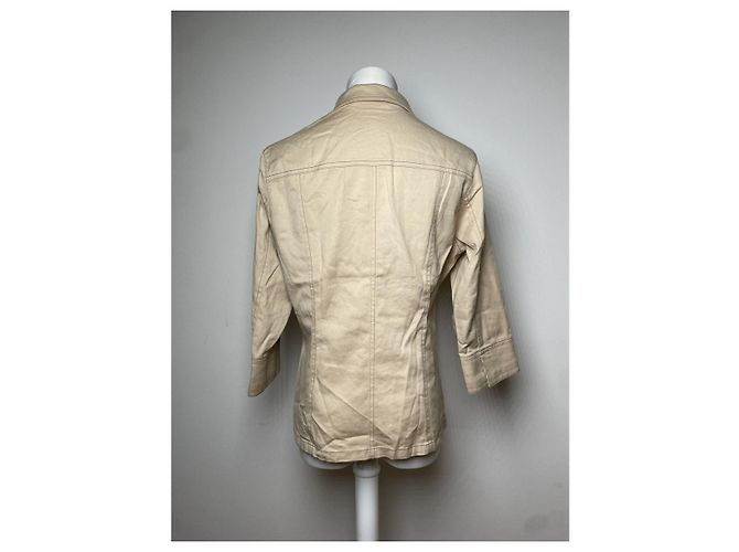 Autre Marque Abrigo trench de algodón beige Kansai Yamamoto - vista 3