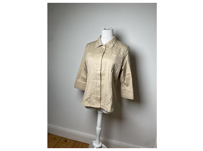 Autre Marque Abrigo trench de algodón beige Kansai Yamamoto - vista 4
