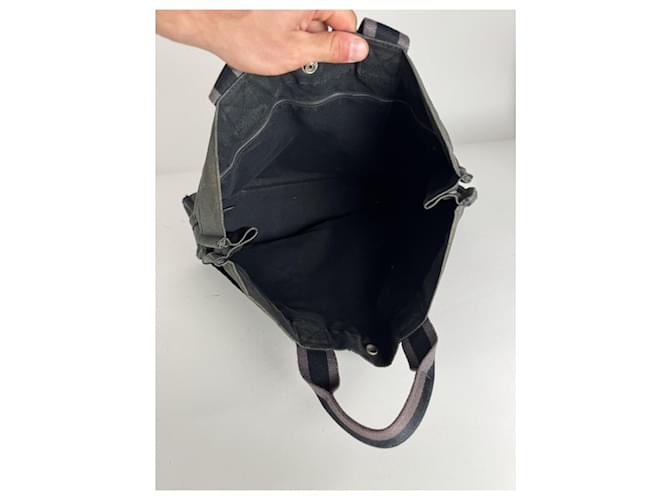 Borsa a mano in cotone nero Hermès - vista 2