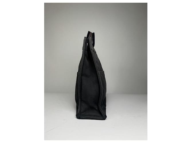 Borsa a mano in cotone nero Hermès - vista 4