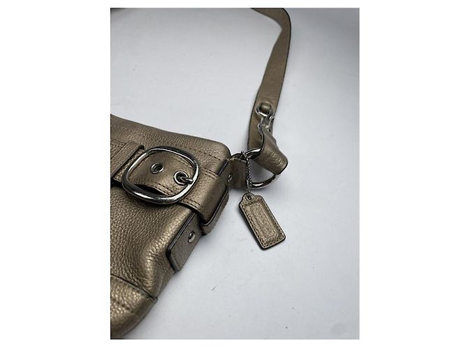 Borsa in pelle argentata Sufflette Signature di Coach Argento - vista 5