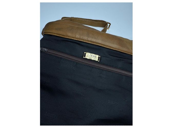 Borsa a mano in pelle marrone Flamenco Loewe - vista 4