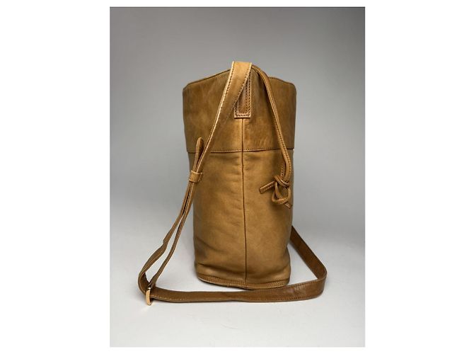Borsa a mano in pelle marrone Flamenco Loewe - vista 5