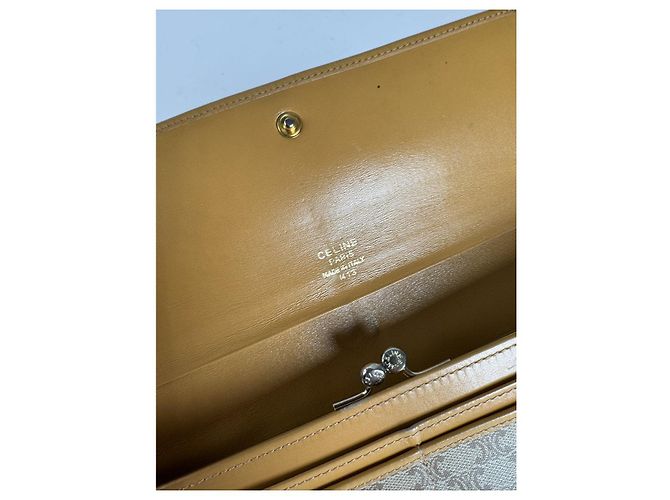 Céline Cartera de cuero beige Celine Triomphe - vista 4