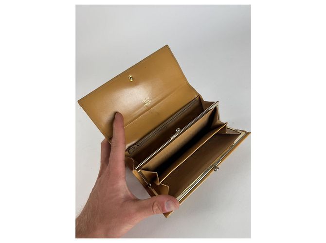 Céline Cartera de cuero beige Celine Triomphe - vista 5