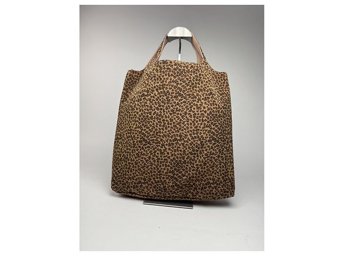 Bottega Veneta Maxi Cabat 30 Borsa in cotone marrone - vista 4