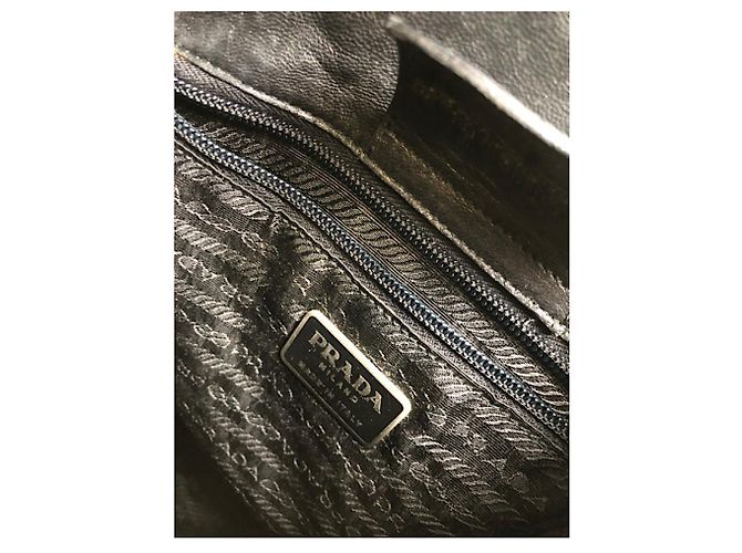 Borsa a mano in pelliccia bianca Prada Cleo Bianco - vista 4