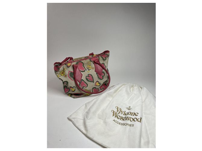 Borsa in pelle rosa Vivienne Westwood - vista 2