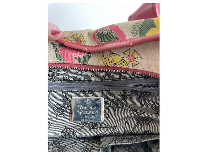 Borsa in pelle rosa Vivienne Westwood - vista 4