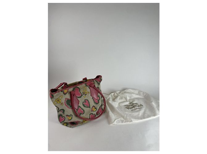 Borsa in pelle rosa Vivienne Westwood - vista 5
