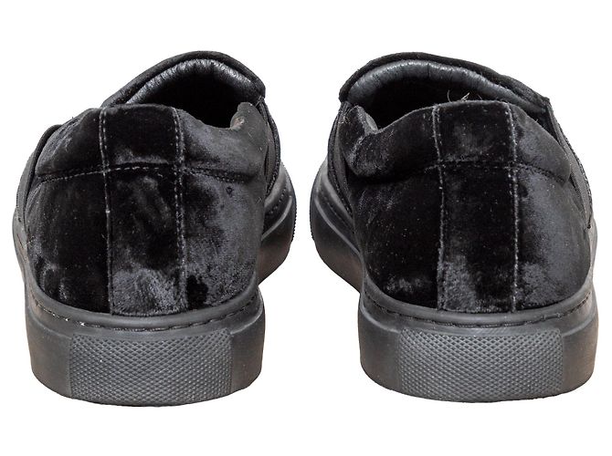 Sneakers slip-on in velluto Lanvin Nero - vista 5