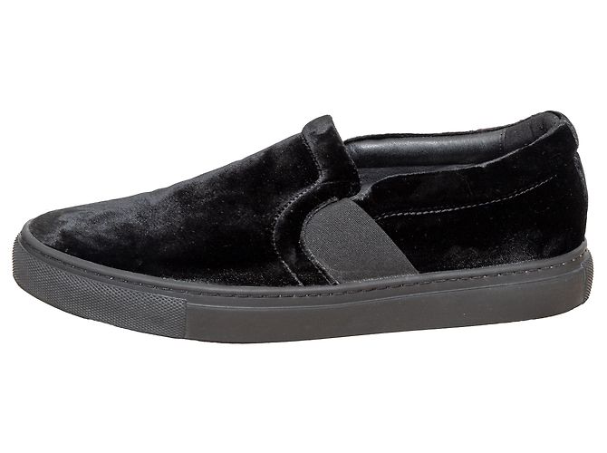 Sneakers slip-on in velluto Lanvin Nero - vista 6
