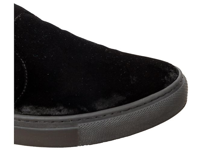 Sneakers slip-on in velluto Lanvin Nero - vista 8