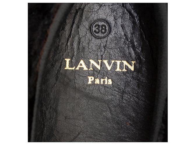 Sneakers slip-on in velluto Lanvin Nero - vista 9