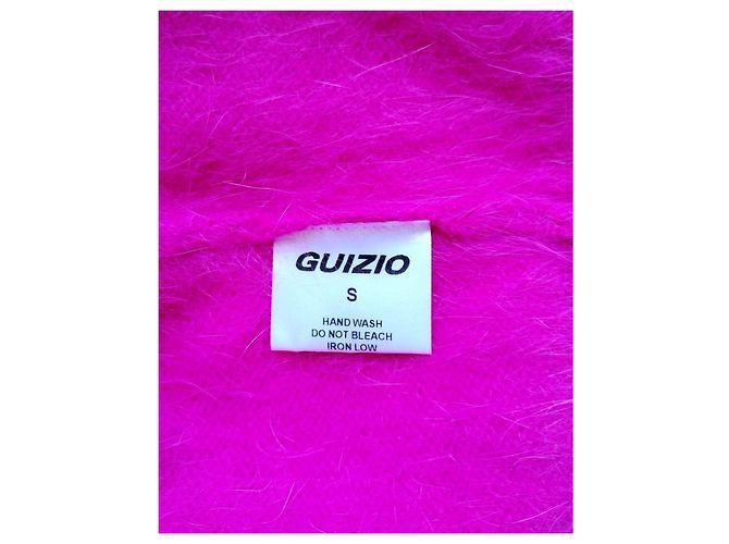 Autre Marque Guizio Fuzzy Mikro-Cardigan Fuchsia Angora Größe S Fuschia - Ansicht 4