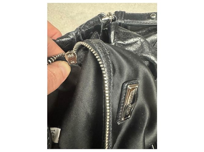 Borsa a Spalla Miu Miu Vitello LUX Nero - vista 16