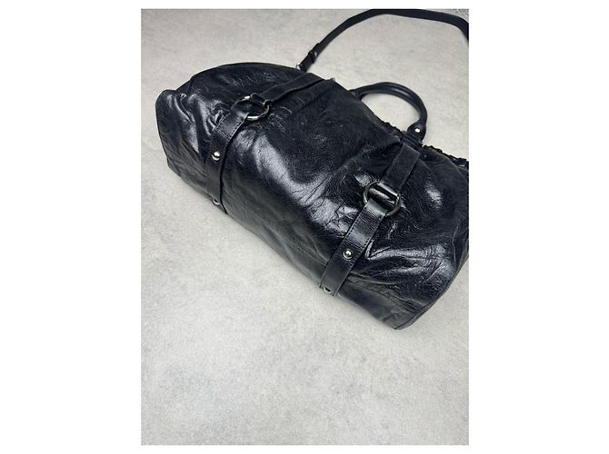 Borsa a Spalla Miu Miu Vitello LUX Nero - vista 7