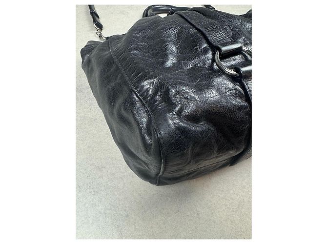 Borsa a Spalla Miu Miu Vitello LUX Nero - vista 8