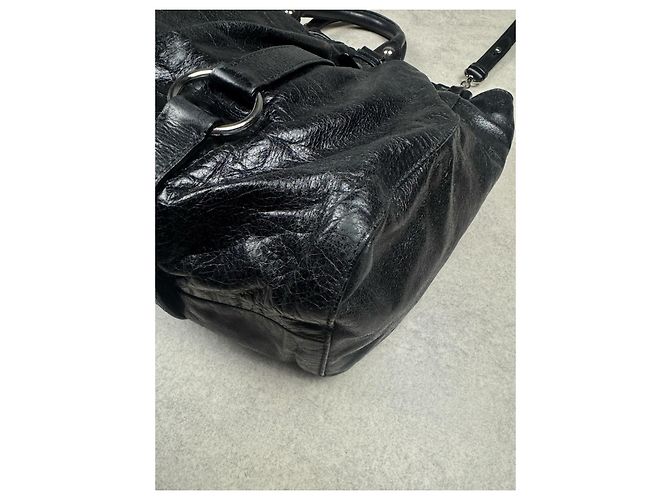 Borsa a Spalla Miu Miu Vitello LUX Nero - vista 9