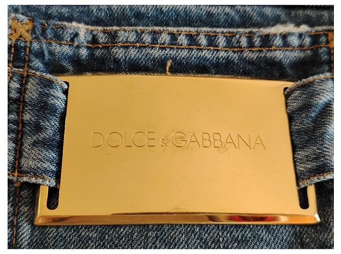 Dolce & Gabbana DOLCE&GABBANA SHORTS IN DENIM. Blu - vista 5