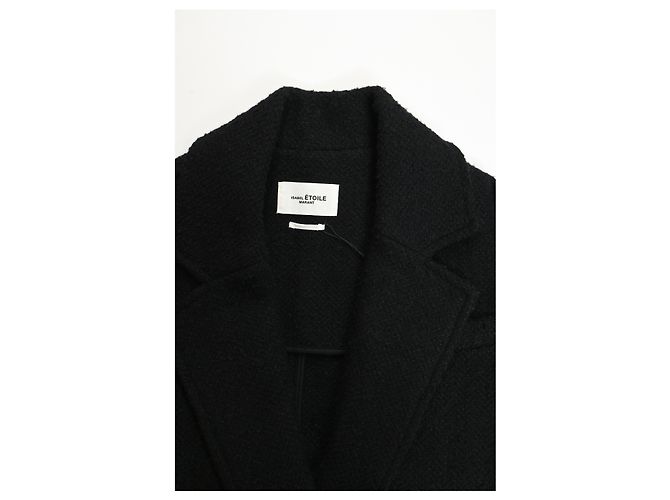 Manteau Dante Chester en Laine Noire Isabel Marant Étoile - vue 10