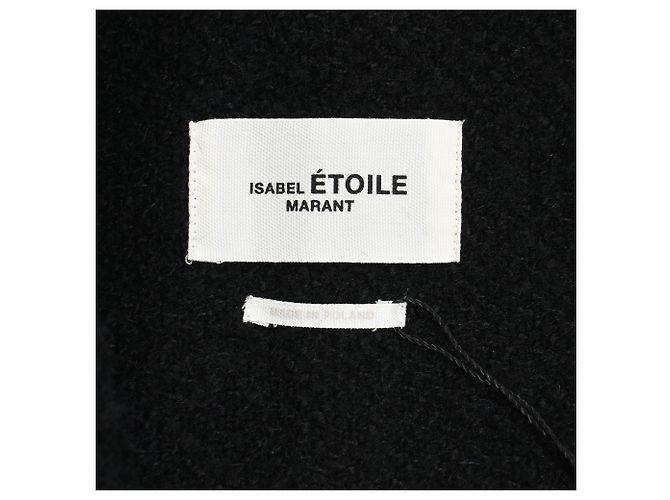 Manteau Dante Chester en Laine Noire Isabel Marant Étoile - vue 4