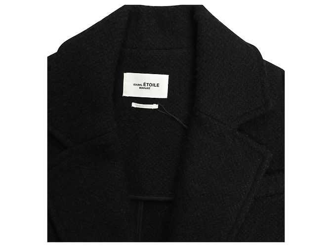 Manteau Dante Chester en Laine Noire Isabel Marant Étoile - vue 5